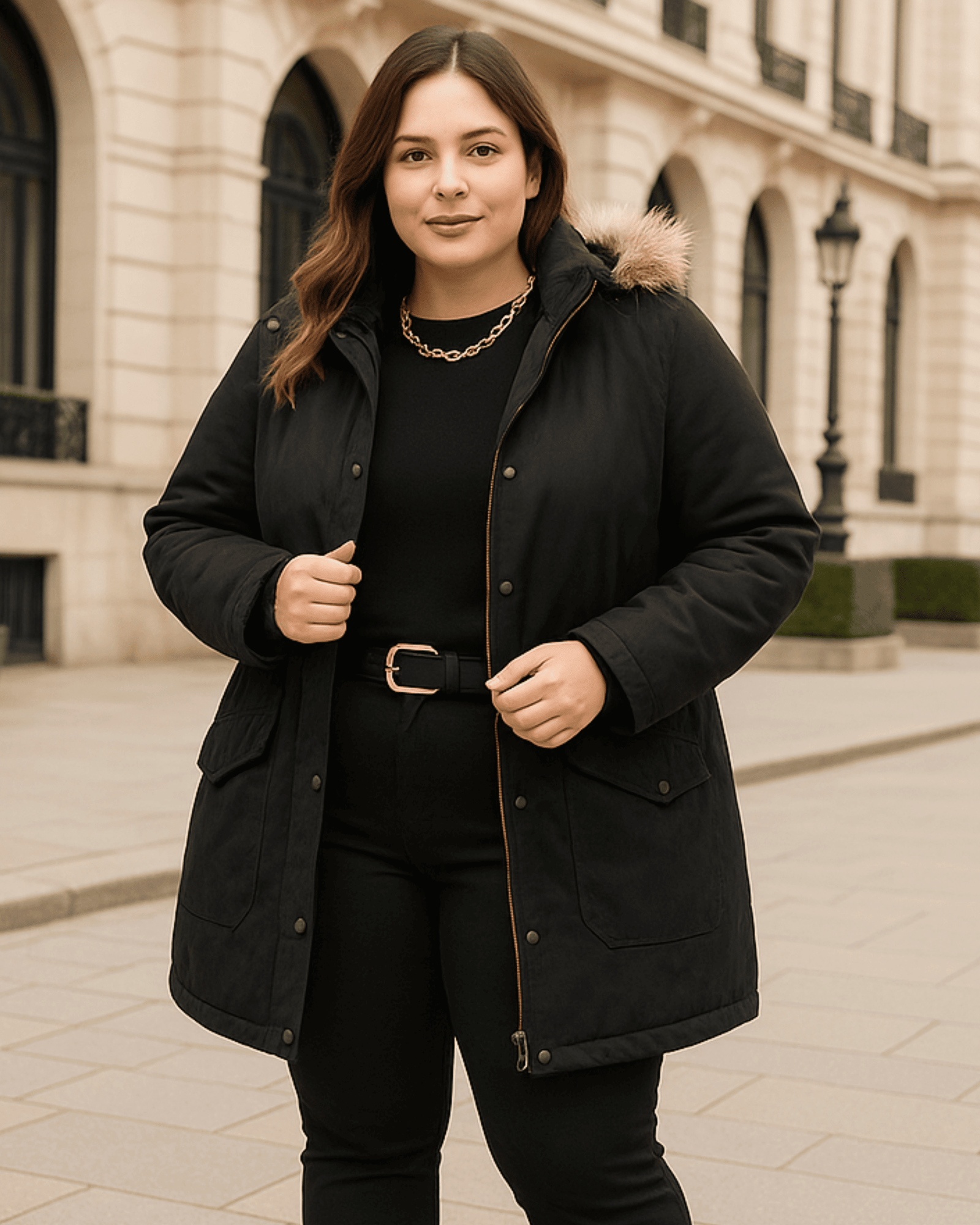 Campera Parka Gamuza Artica