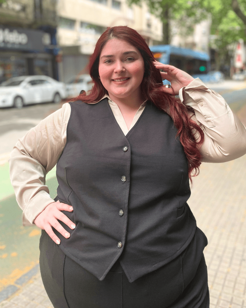 Chaleco Corto en Punto Roma