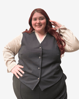 Chaleco Corto en Punto Roma