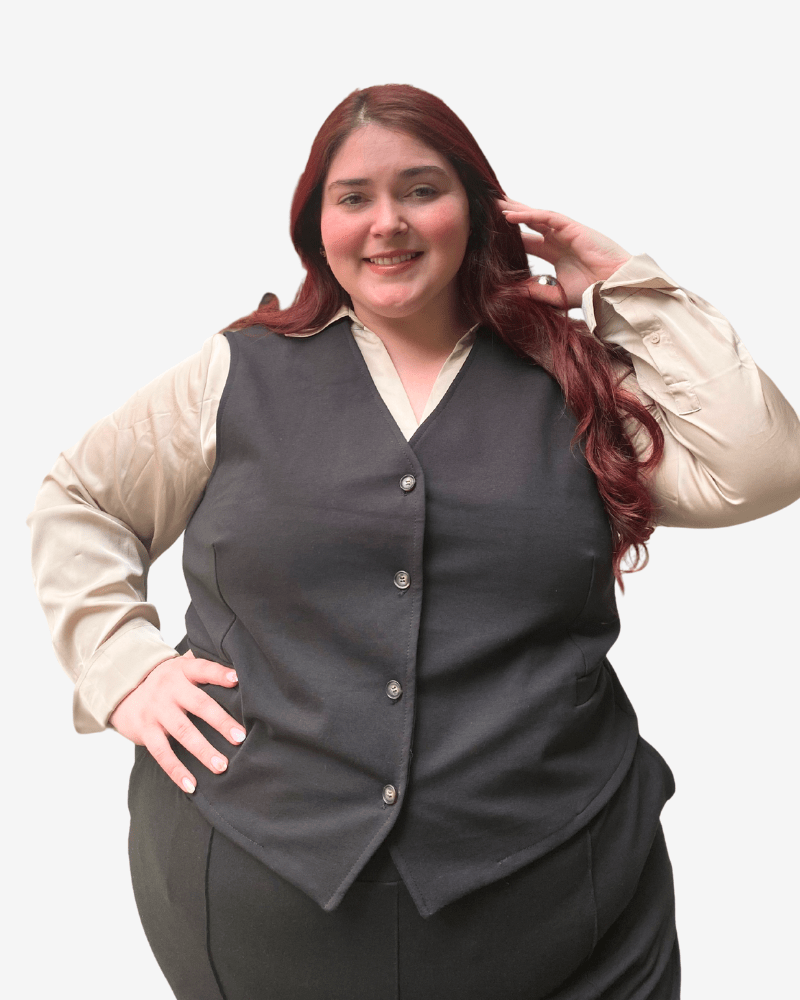 Chaleco Corto en Punto Roma