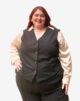 Chaleco Corto en Punto Roma