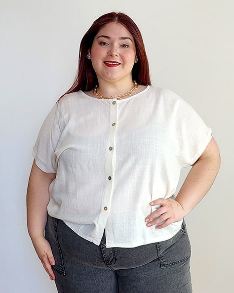 Blusa Camisa Lino ANGEL Blanca