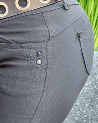 Pantalón Gabardina Fina Negro ESENCIAL