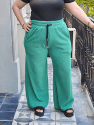 PANTALON PALAZZO de LANILLA - Verde