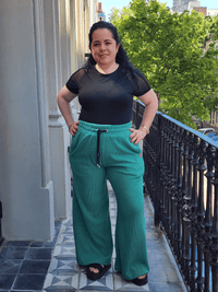 PANTALON PALAZZO de LANILLA - Verde