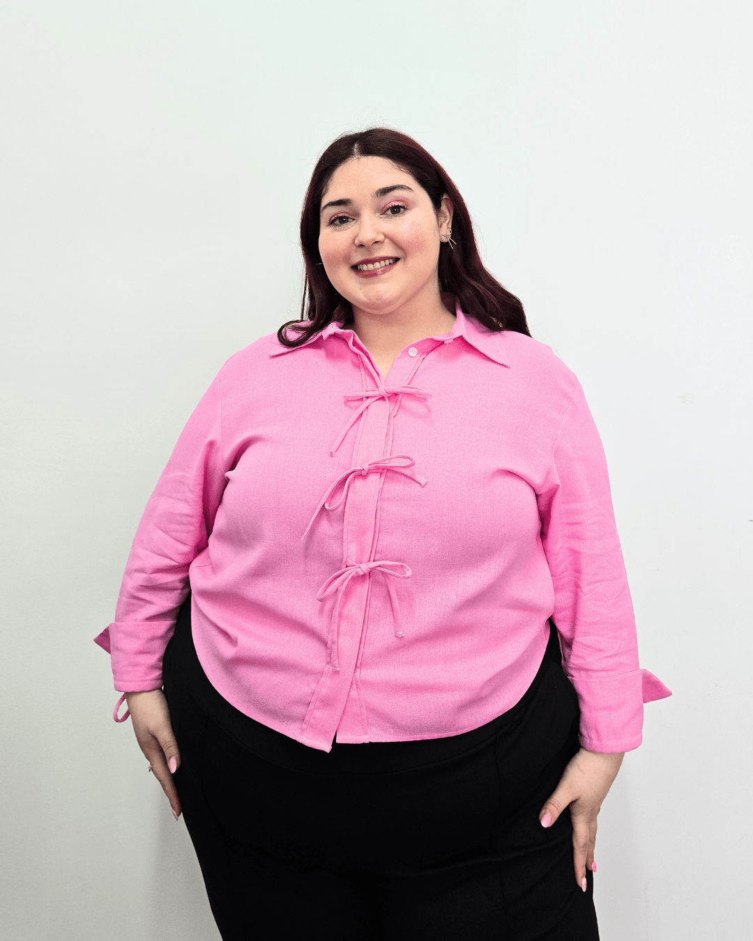 CAMISA ROMA LINO - Rosado