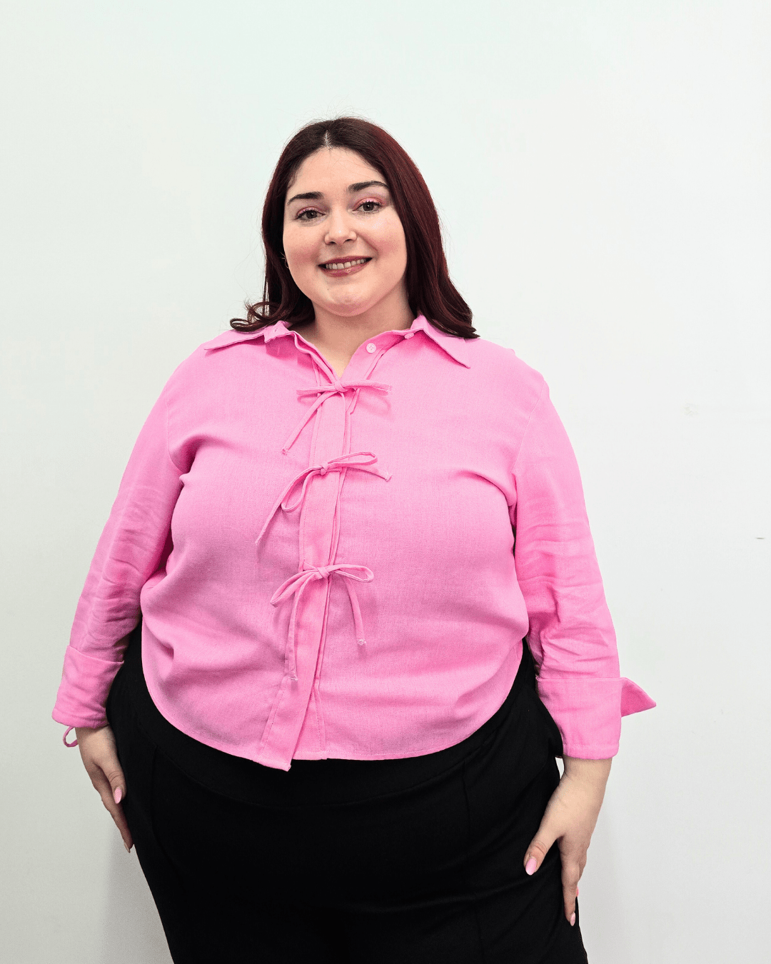 CAMISA ROMA LINO - Rosado