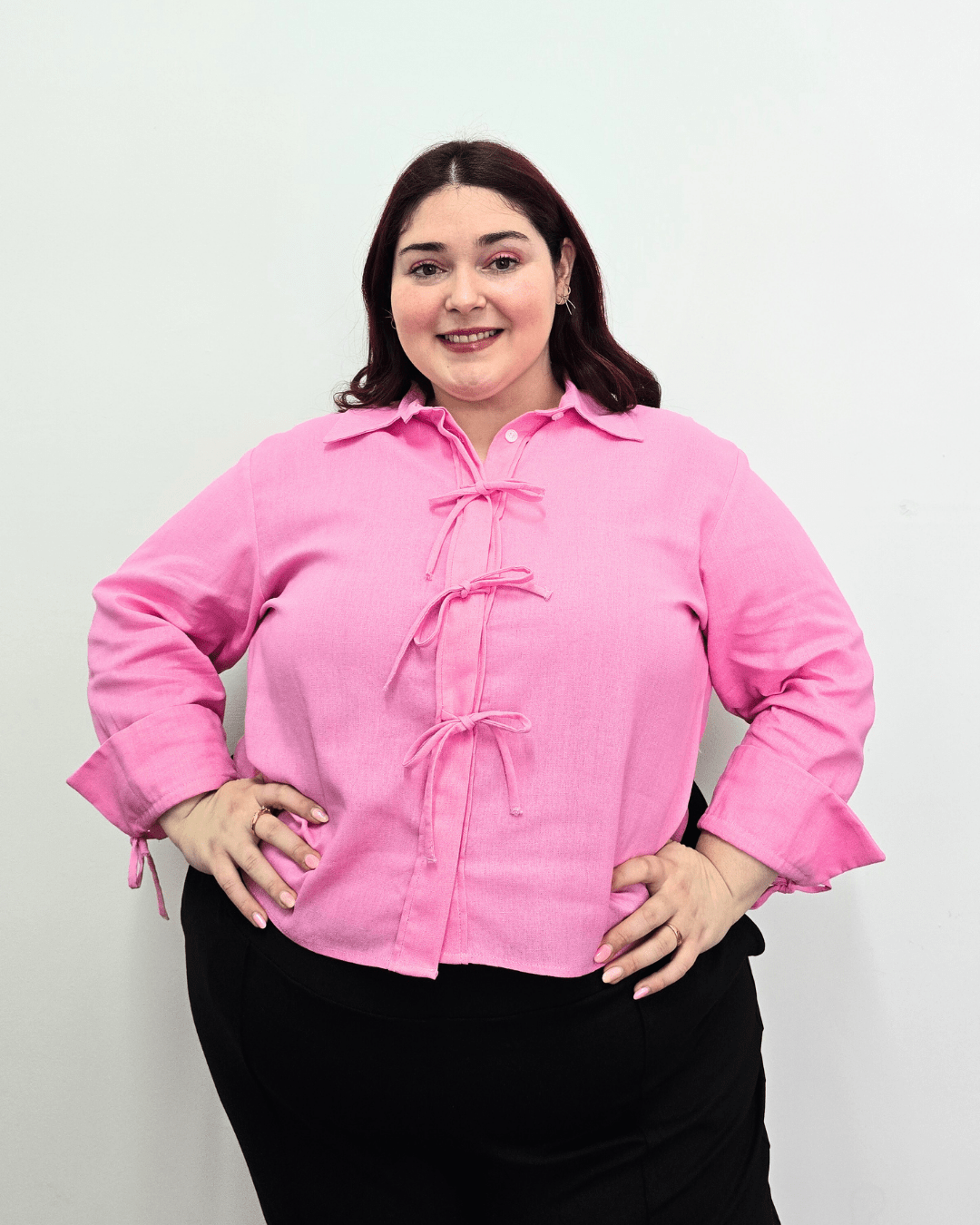 CAMISA ROMA LINO - Rosado