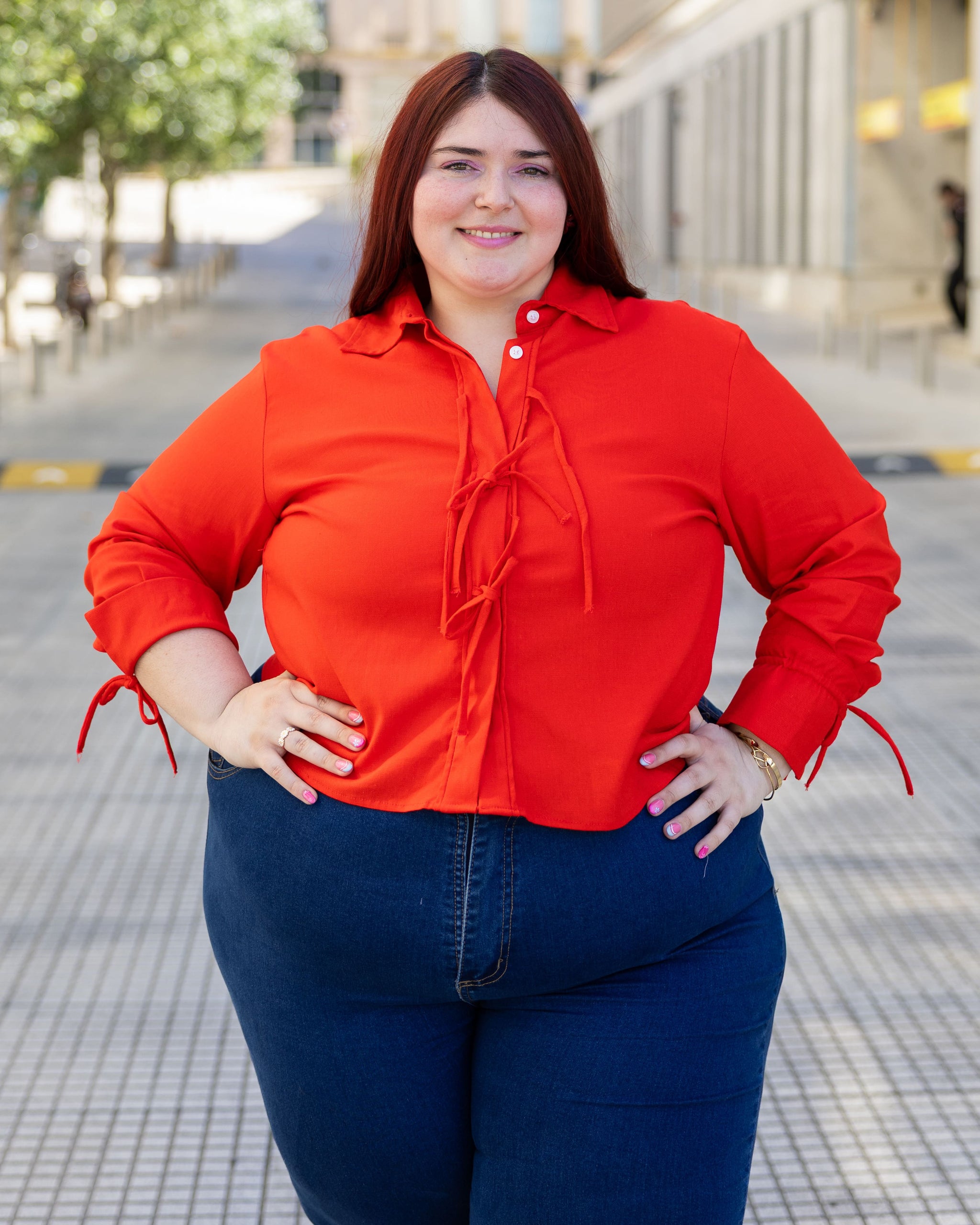 CAMISA ROMA LINO - Rojo