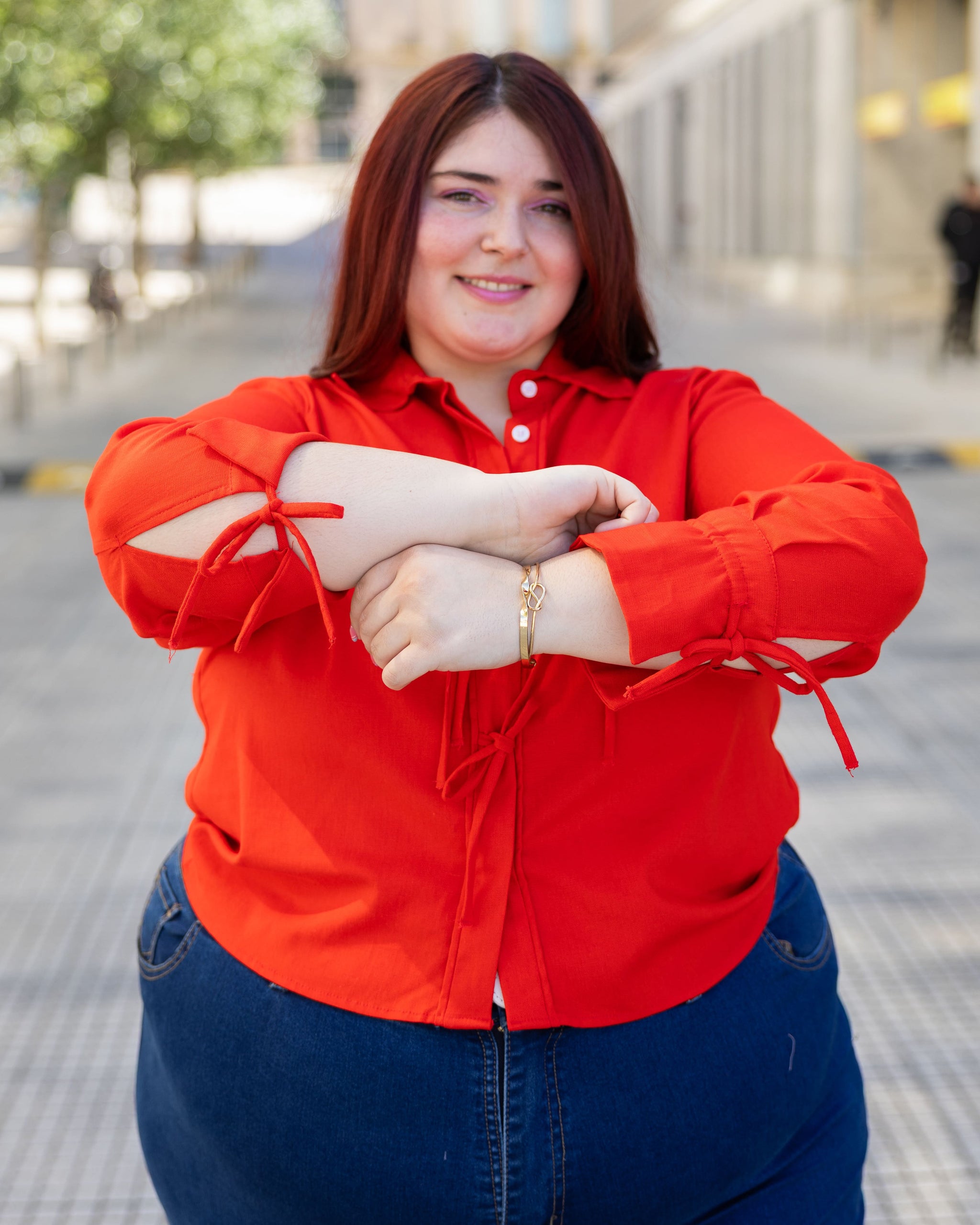 CAMISA ROMA LINO - Rojo