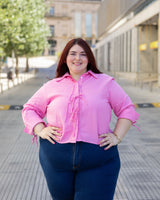 CAMISA ROMA LINO - Rosado