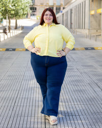 CAMISA ROMA LINO sin LAZO - Amarillo