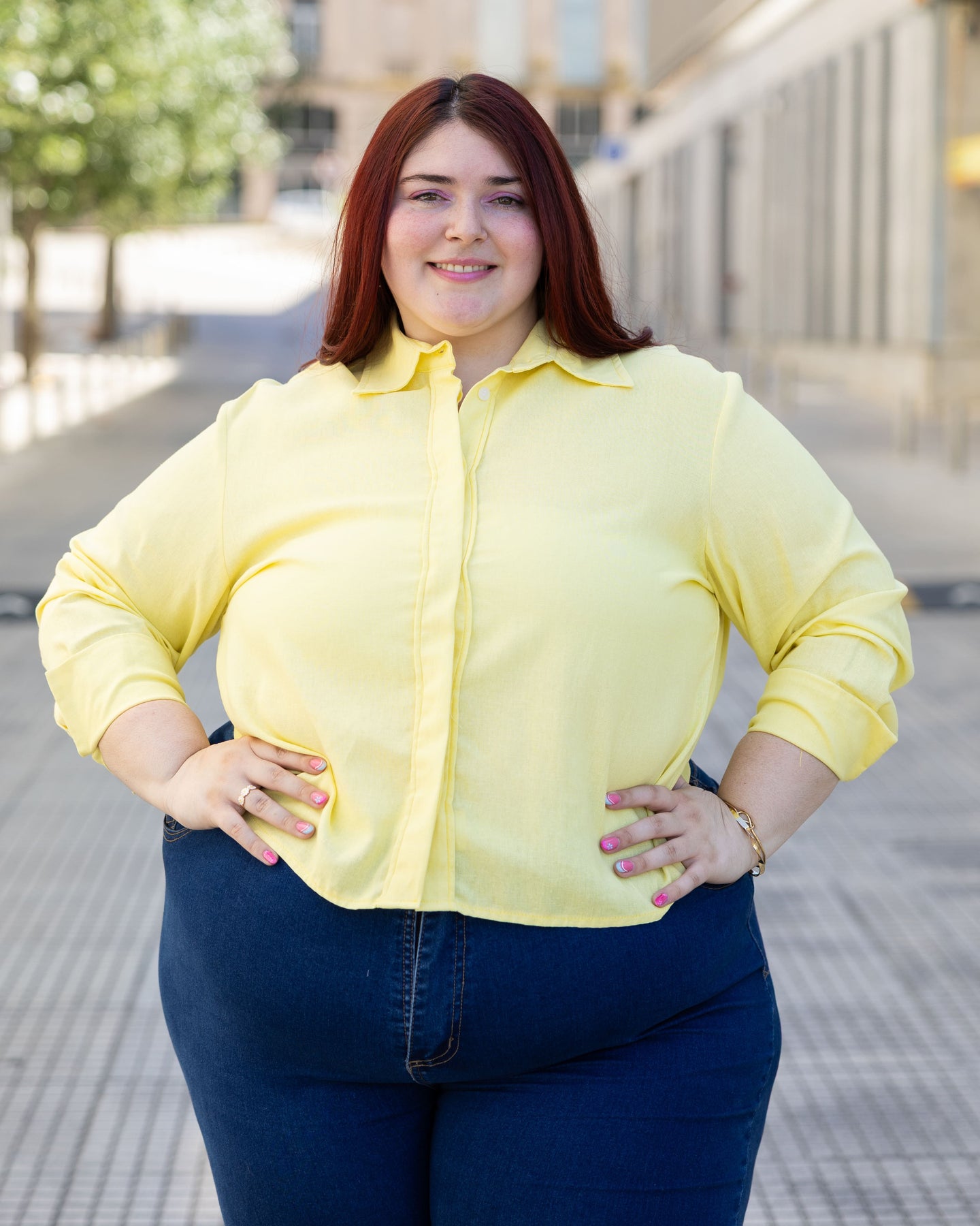 CAMISA ROMA LINO sin LAZO - Amarillo