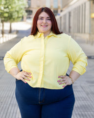 CAMISA ROMA LINO sin LAZO - Amarillo