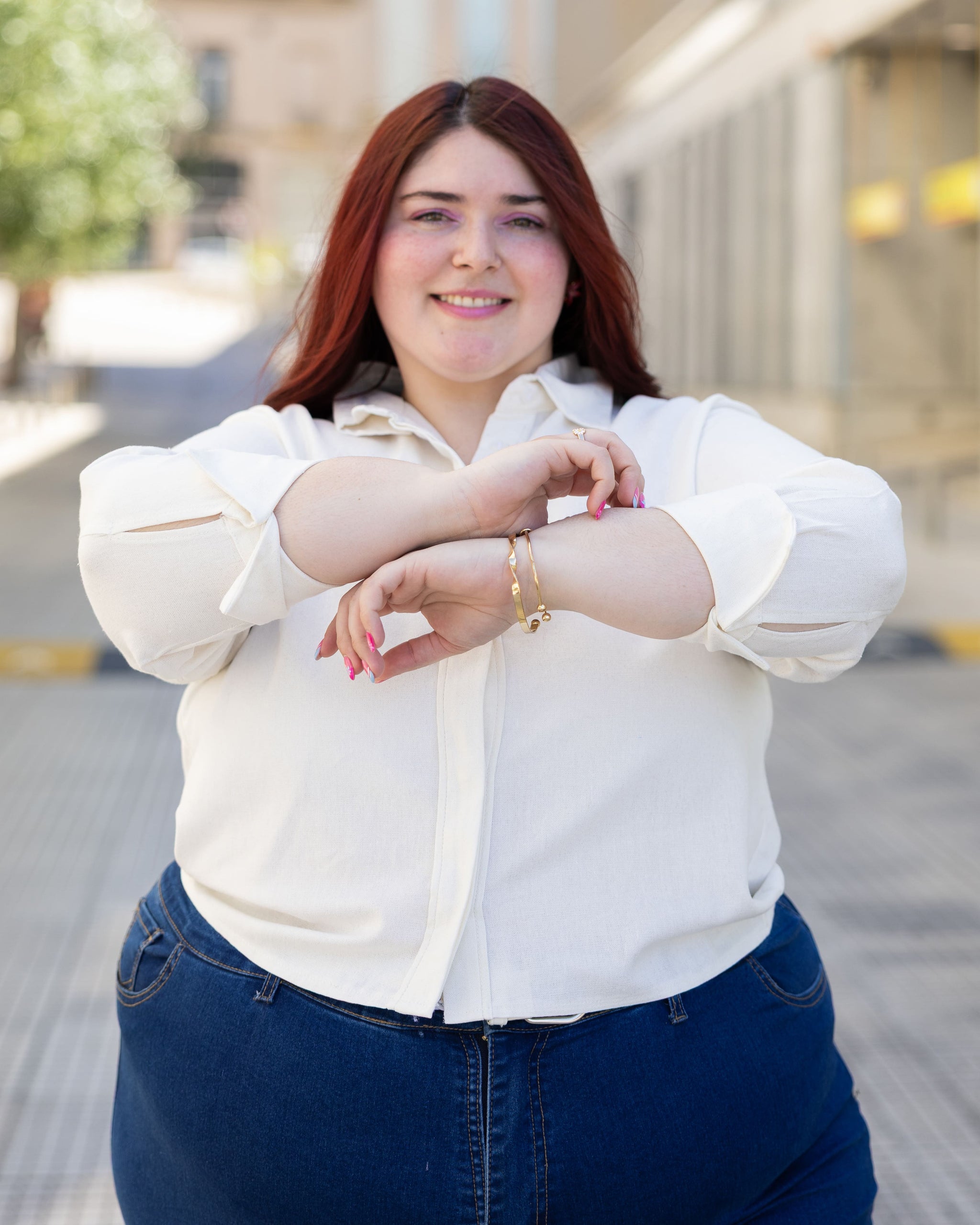 CAMISA ROMA LINO sin LAZO - Blanco