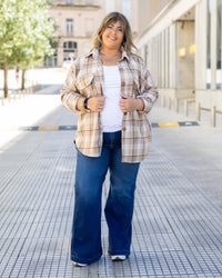 SOBRECAMISA ESCOCESA CHIC - Beige