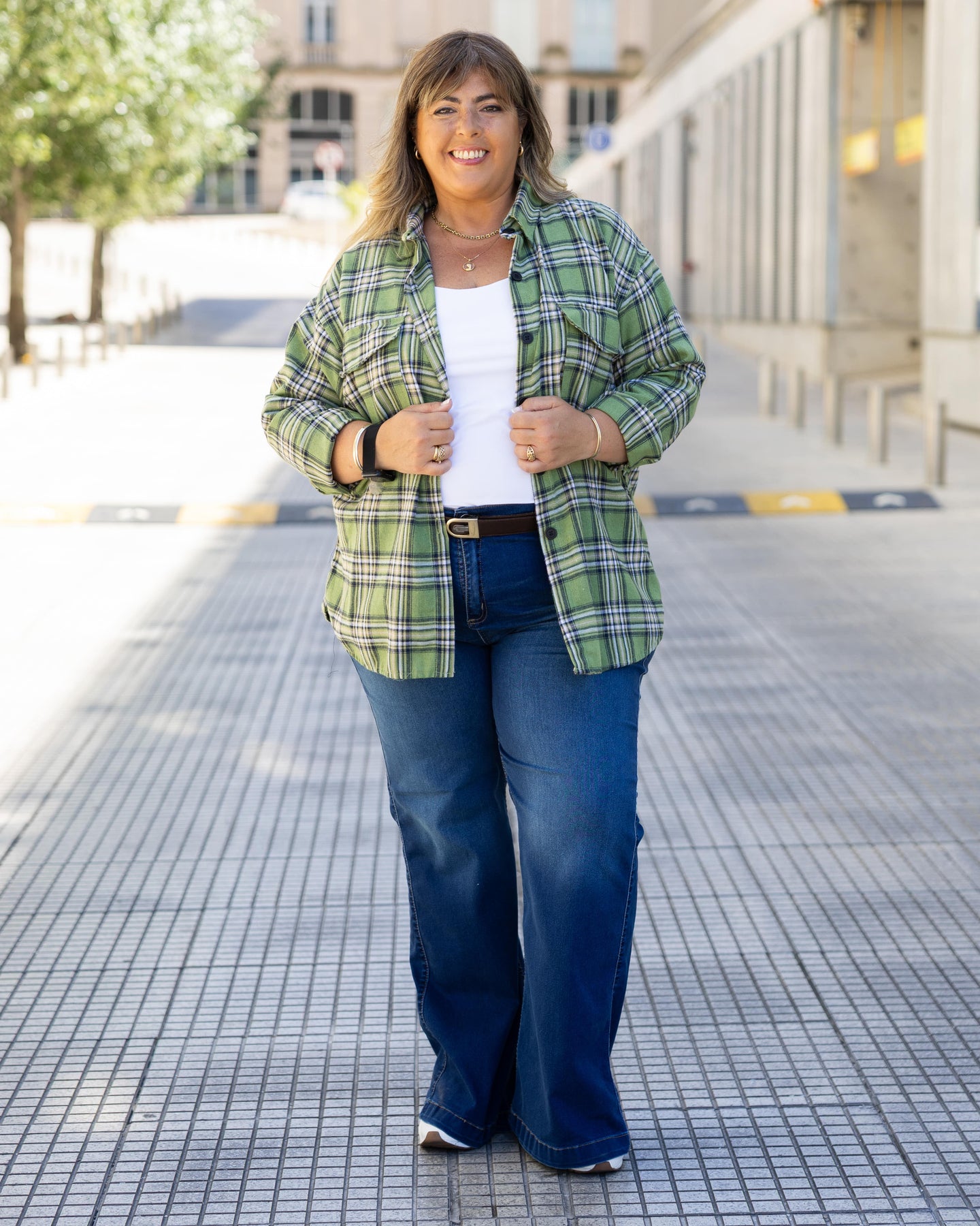CAMISA ESCOCESA OLIVIA - Verde