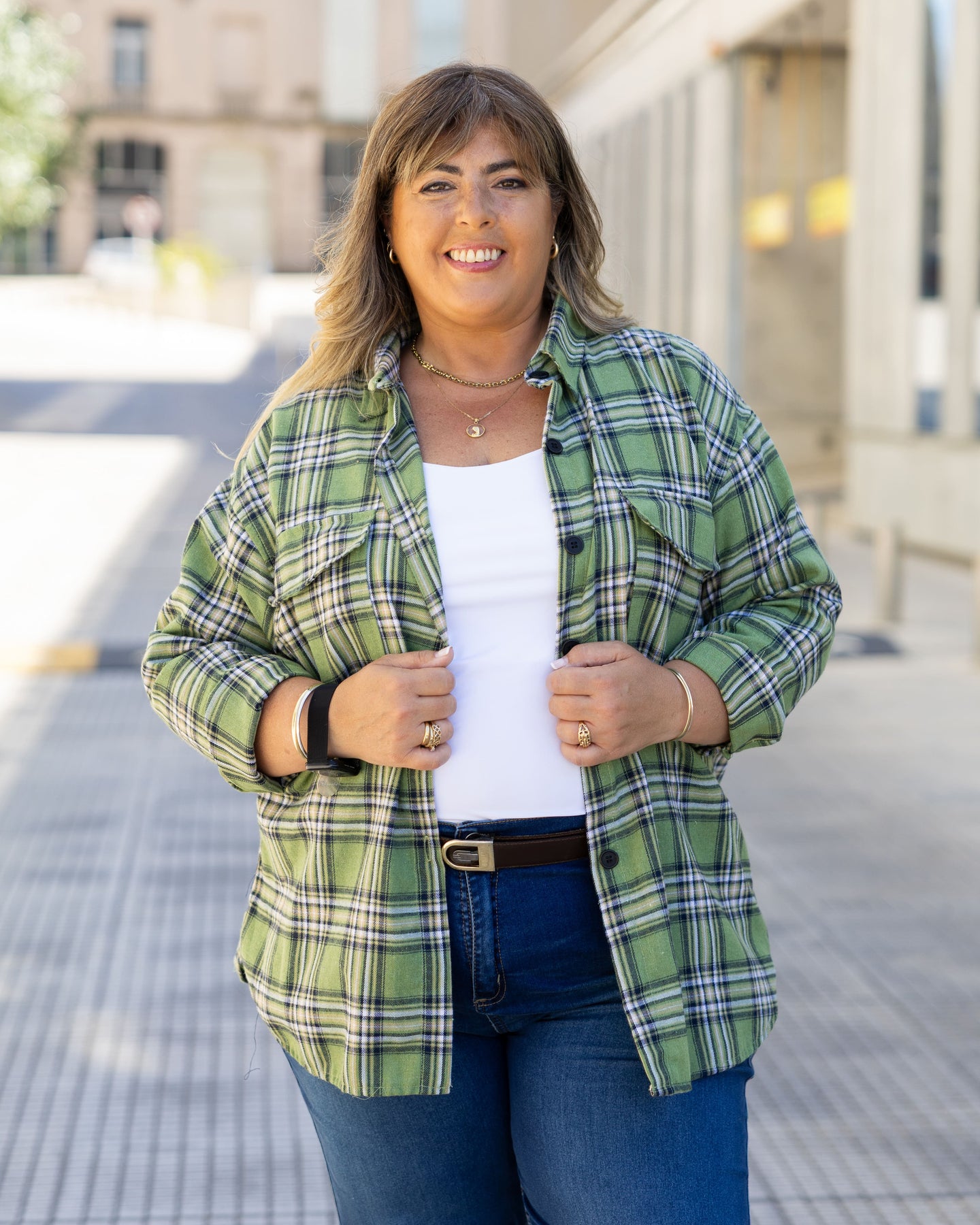 CAMISA ESCOCESA OLIVIA - Verde