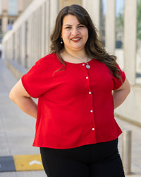 BLUSA CAMISA ANGEL en TUSOR - Roja