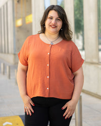 BLUSA CAMISA ANGEL en TUSOR - Terracota