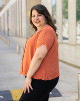 BLUSA CAMISA ANGEL en TUSOR - Terracota