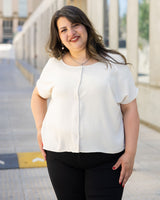 BLUSA CAMISA ANGEL en TUSOR - Perla