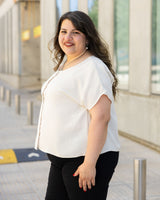 BLUSA CAMISA ANGEL en TUSOR - Perla