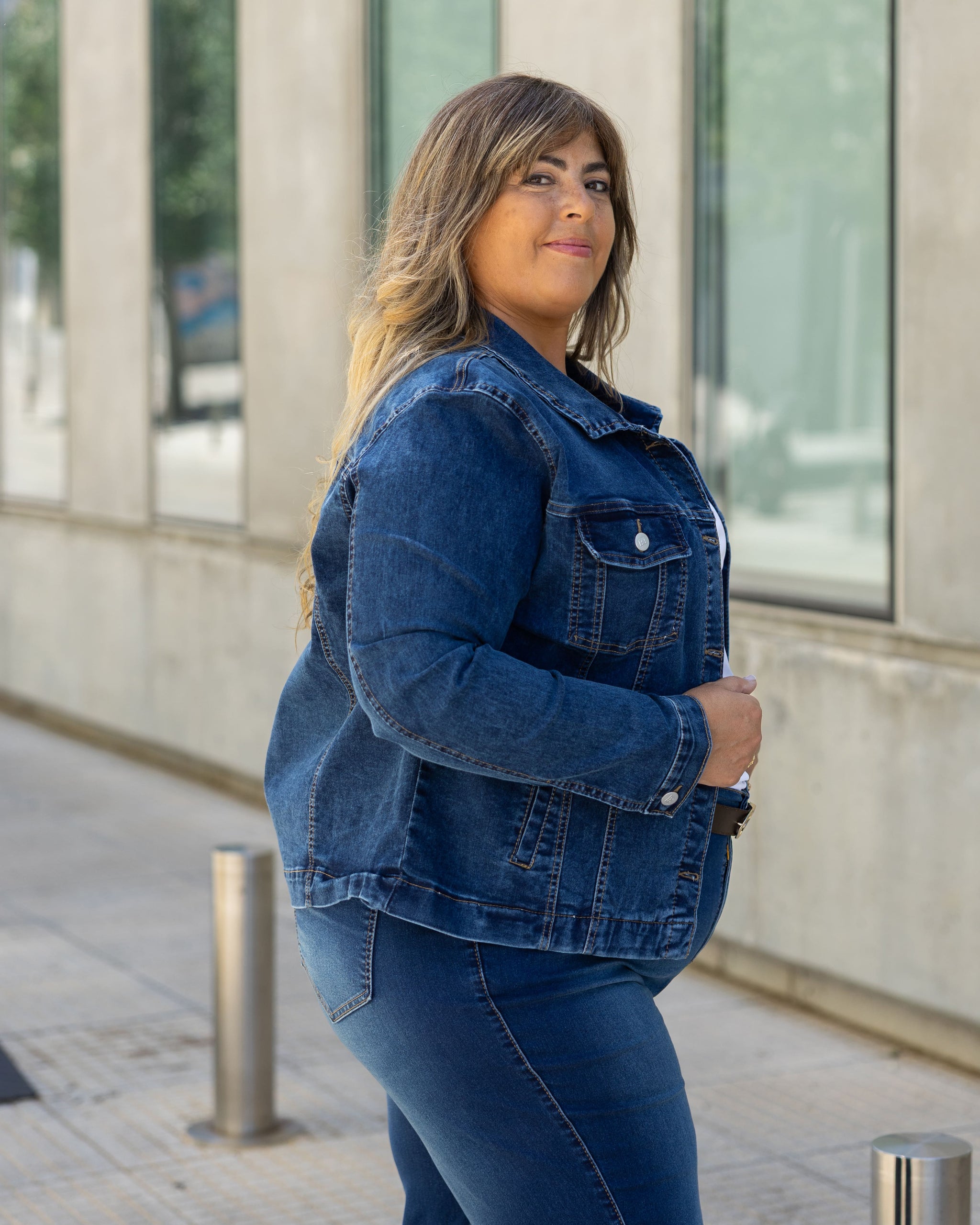 CAMPERA JEAN LONIA - Azul Oscuro