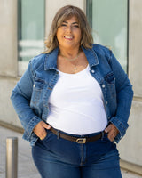 CAMPERA JEAN LONIA - Azul Medio