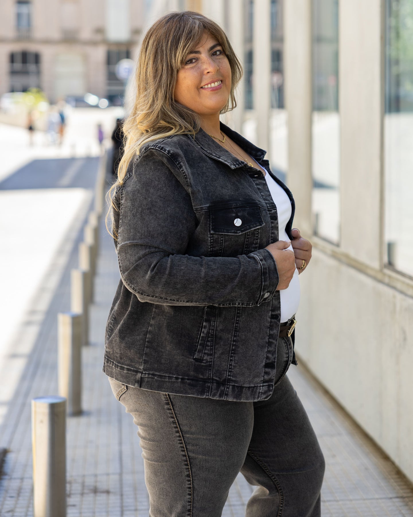 CAMPERA JEAN LONIA - Gris