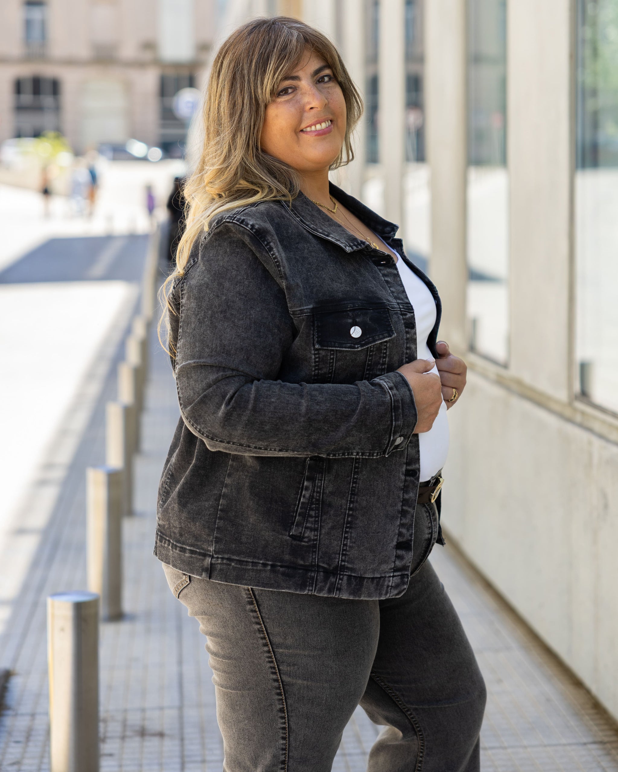 CAMPERA JEAN LONIA - Gris