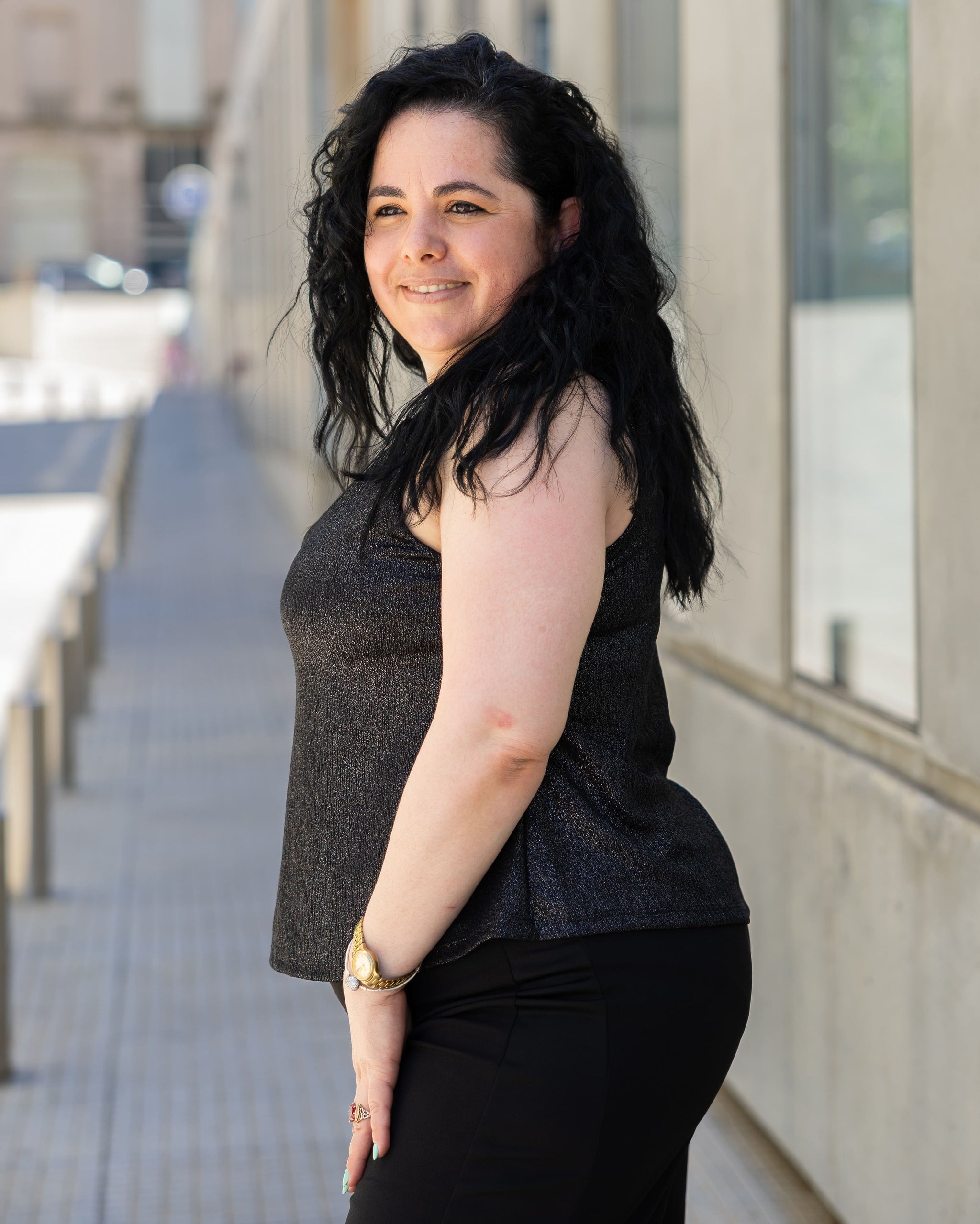 MUSCULOSA LUREX - Negro