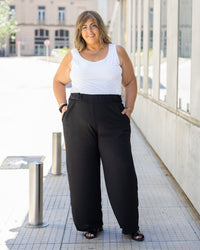 PANTALON PALAZZO TUSOR - Negro