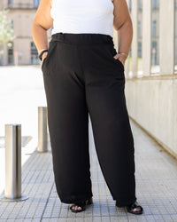 PANTALON PALAZZO TUSOR - Negro
