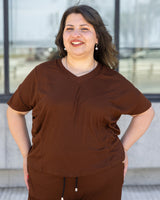 REMERA MARU EN RIB - Chocolate