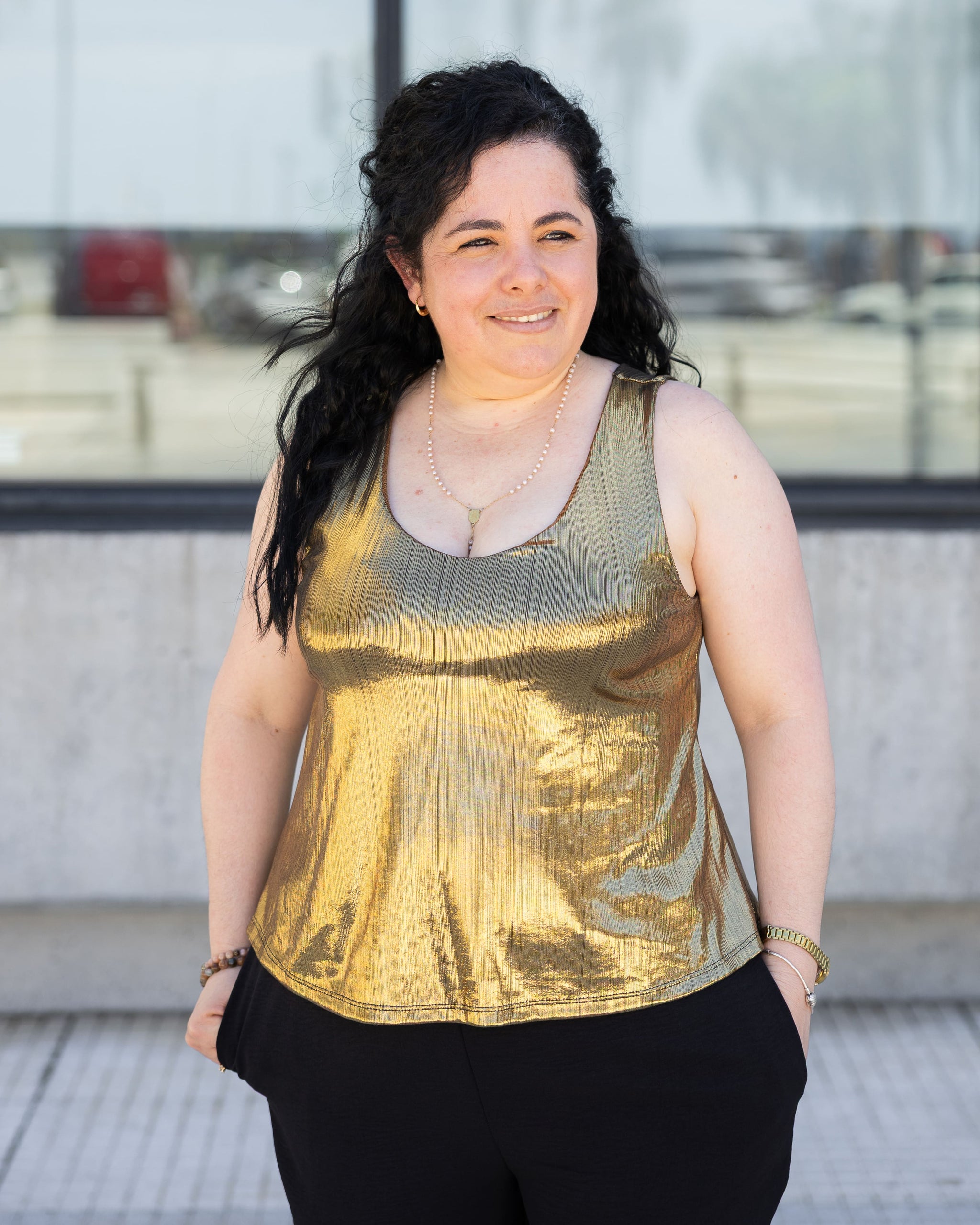 MUSCULOSA LUREX - Dorado