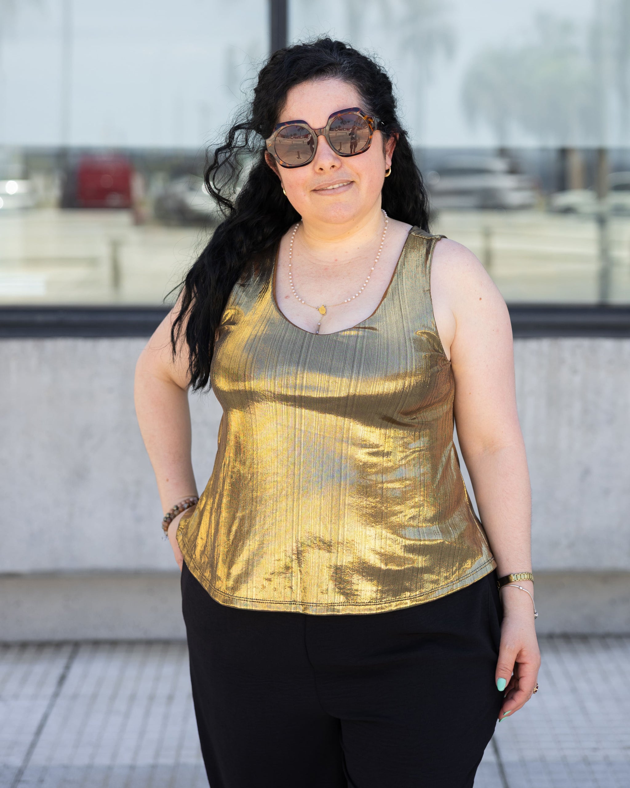 MUSCULOSA LUREX - Dorado