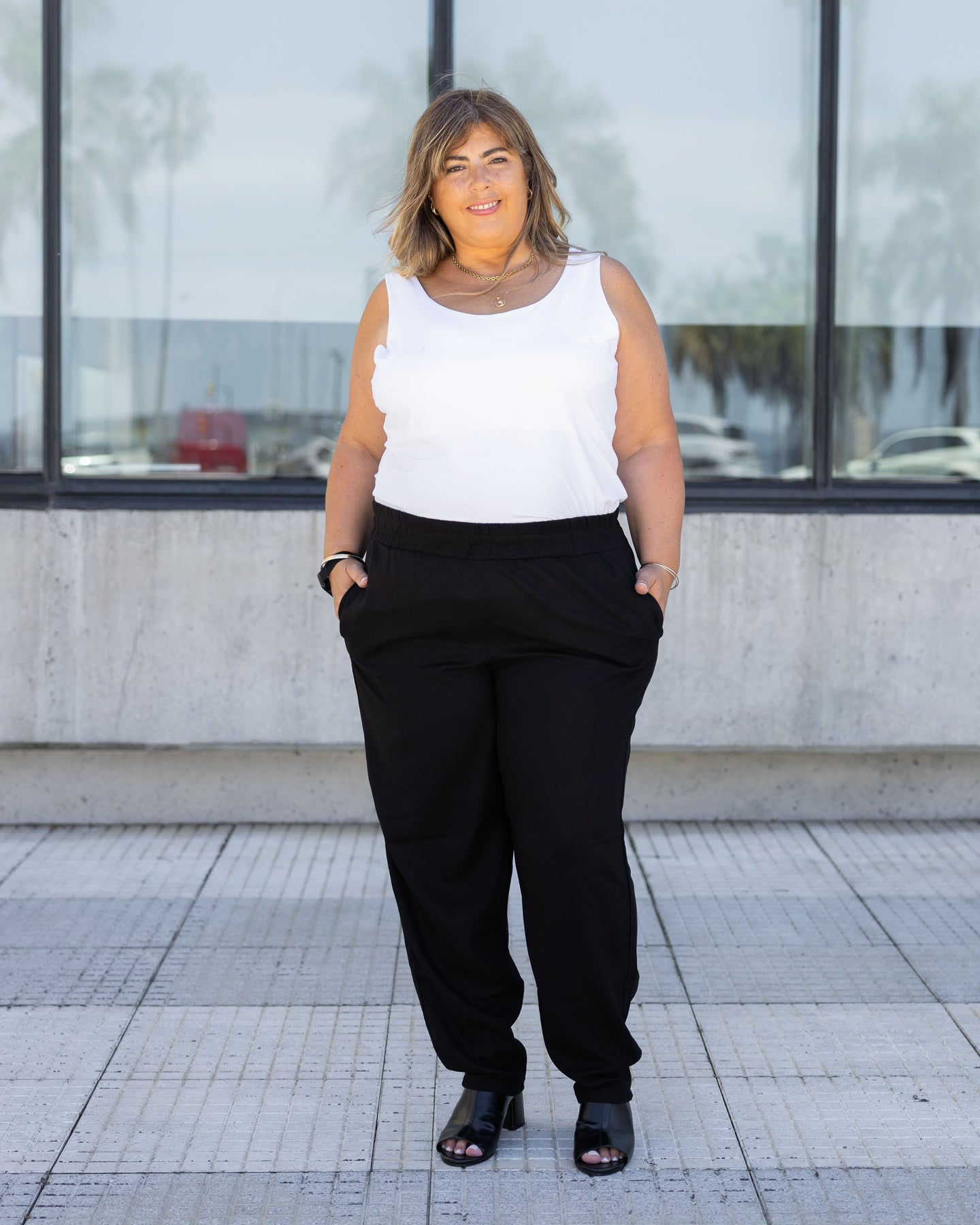 PANTALÓN LINO - Negro