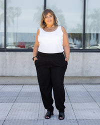 PANTALÓN LINO - Negro