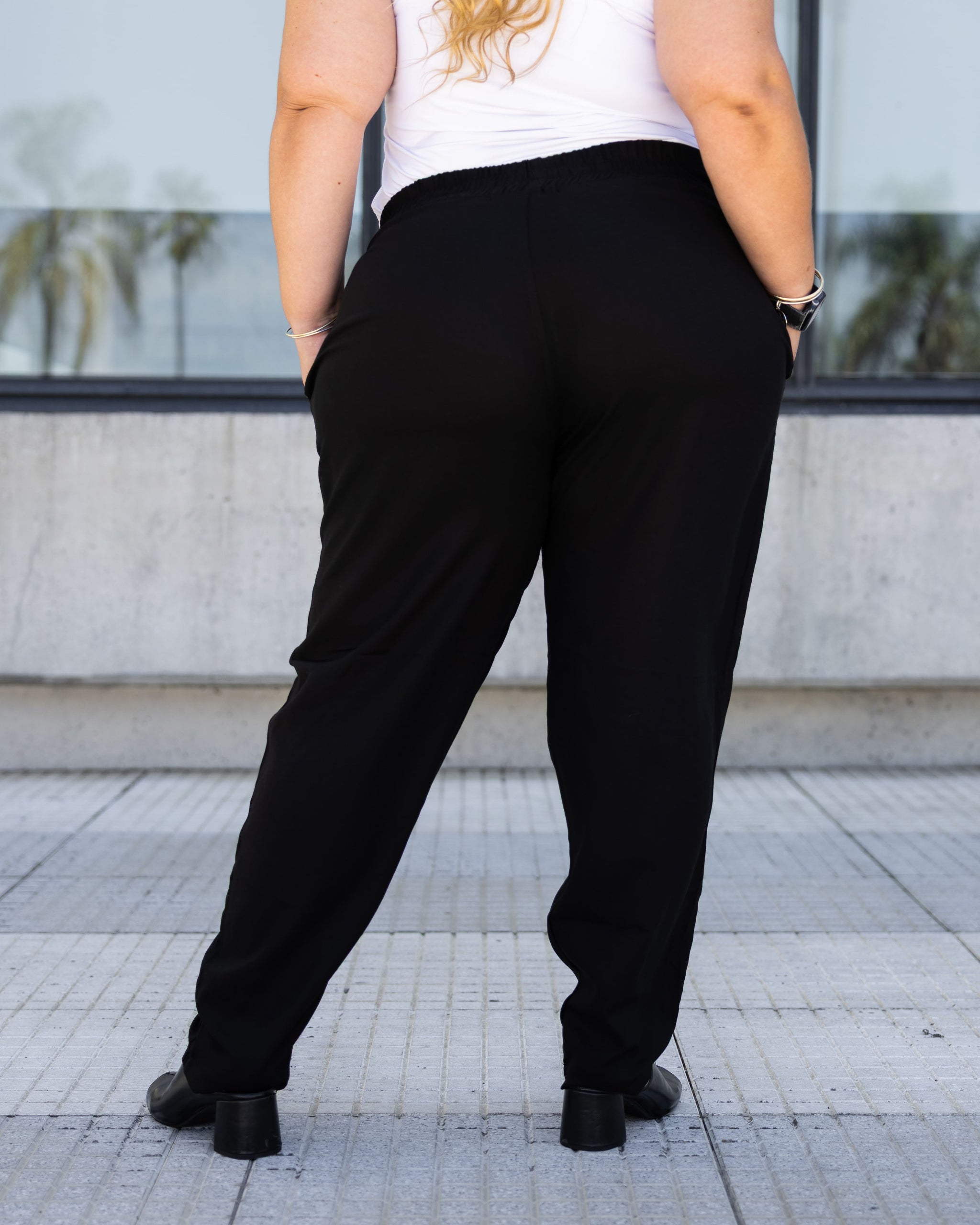 PANTALÓN LINO - Negro