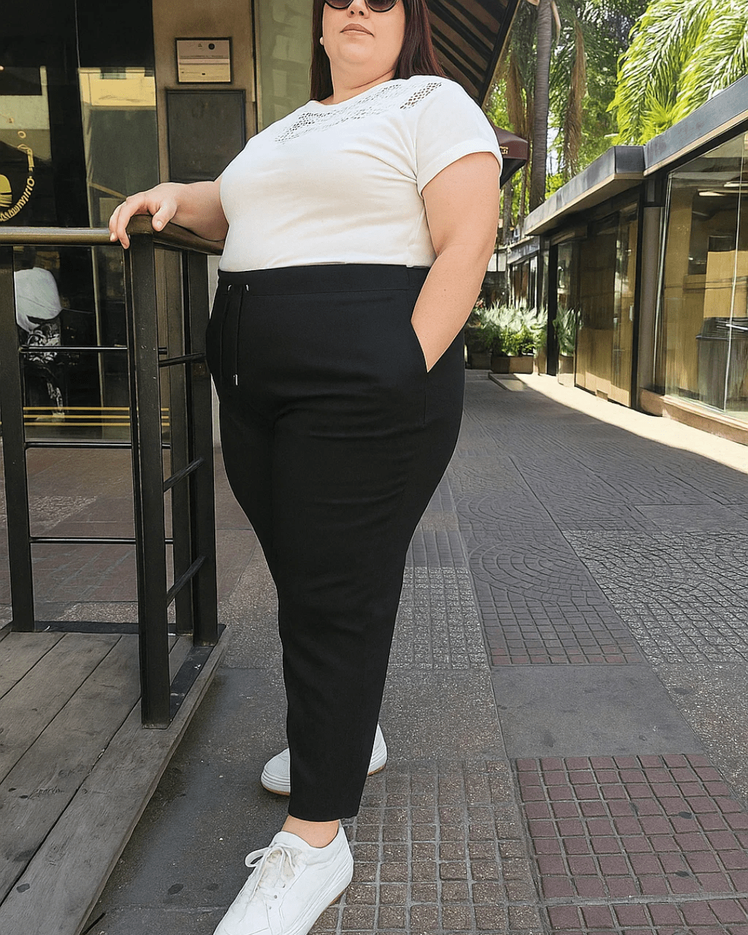 PANTALÓN LINO - Negro