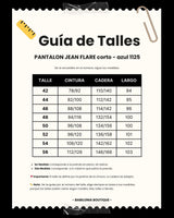 PANTALON JEAN FLARE CORTO - Azul 1126