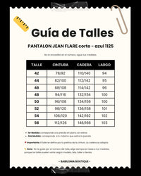 PANTALON JEAN FLARE CORTO - Azul 1126