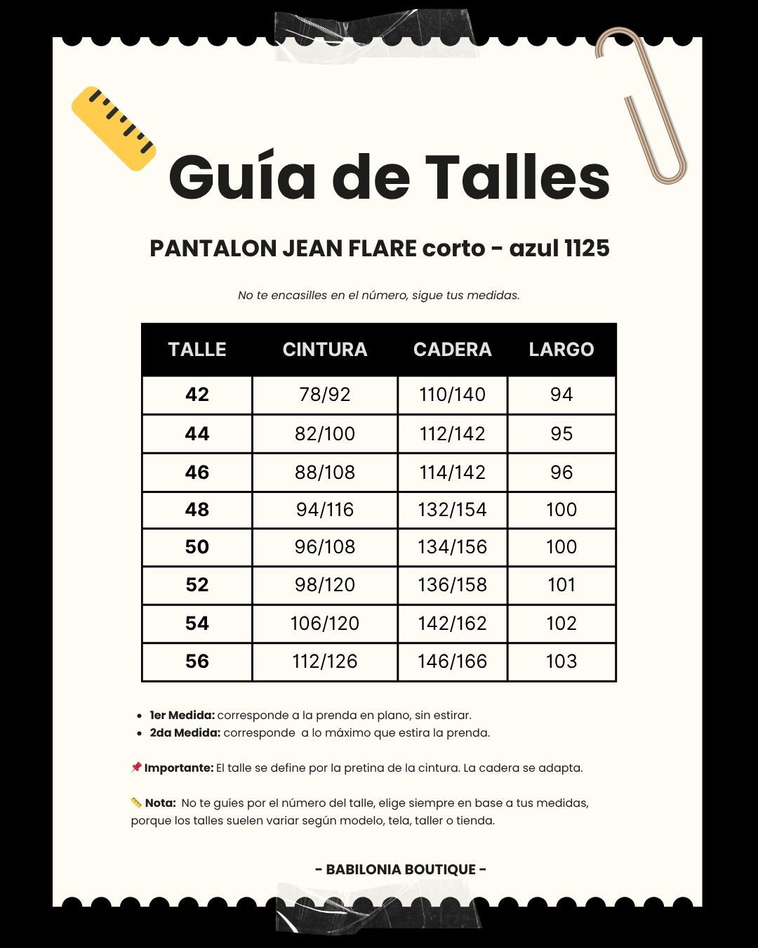 PANTALON JEAN FLARE CORTO - Azul 1126