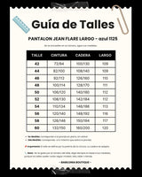 PANTALON JEAN FLARE LARGO - Azul 1125