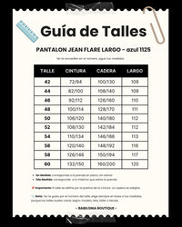 PANTALON JEAN FLARE LARGO - Azul 1125