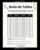 PANTALON JEAN FLARE CORTO - Azul 1125