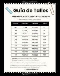 PANTALON JEAN FLARE CORTO - Azul 1125
