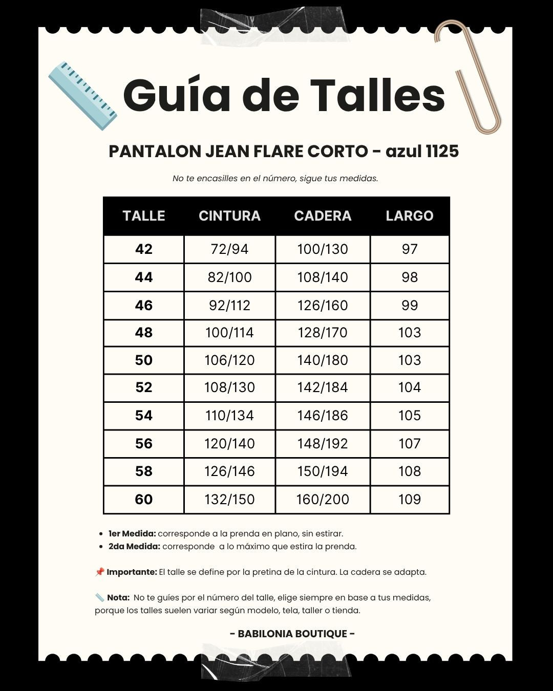 PANTALON JEAN FLARE CORTO - Azul 1125