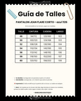 PANTALON JEAN FLARE CORTO - Azul 1126
